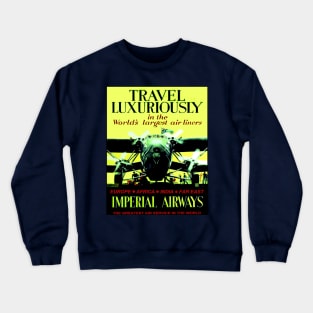 Imperial Airways Flying Travel Print Crewneck Sweatshirt